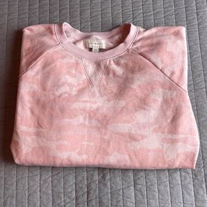 Lucky Brand Pink Camo Crew Sweatshirt